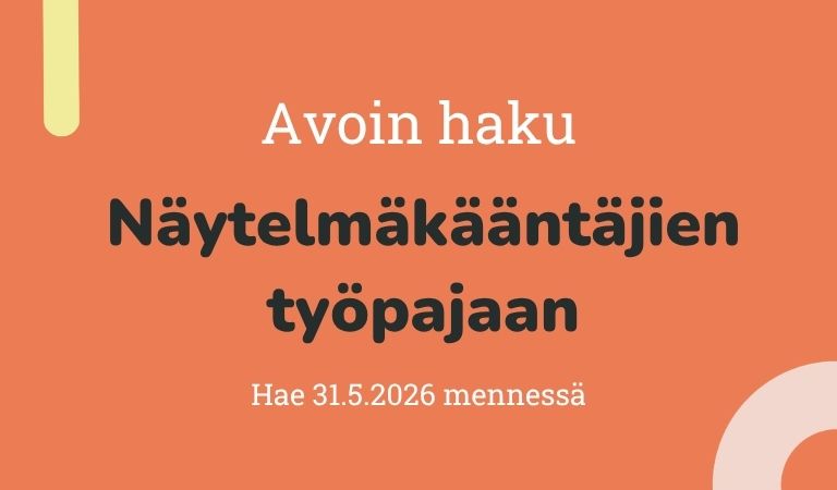 Avoin haku kääntäjätyöpajaan 2026